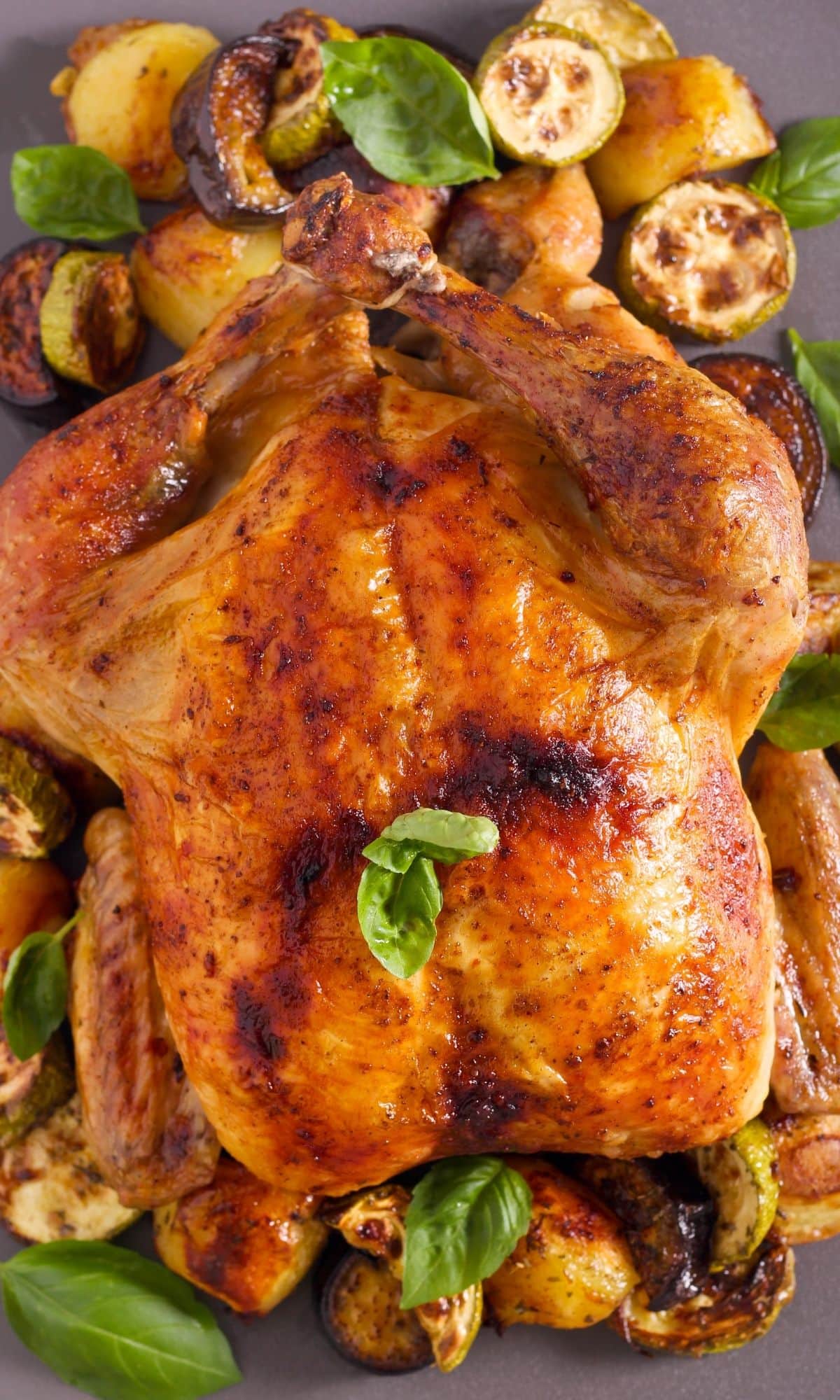 a whole chicken cooked with spices